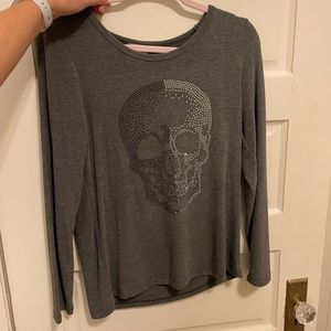 GLITTERY SKULL TOP